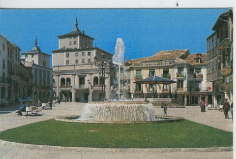 Postal 7303 : Plaza caudillo y fuente luminosa de Aranda de Duero, Burgos