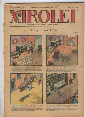 Virolet suplement illustrat d,en Patufet numero 140 del 6.09.1924