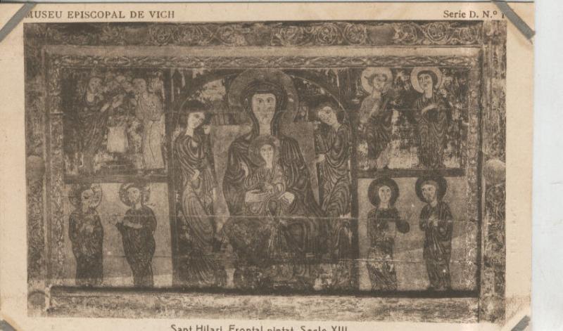 Postal 010255: Vich: museo episcopal: Sant Hilari, Frontal pintat
