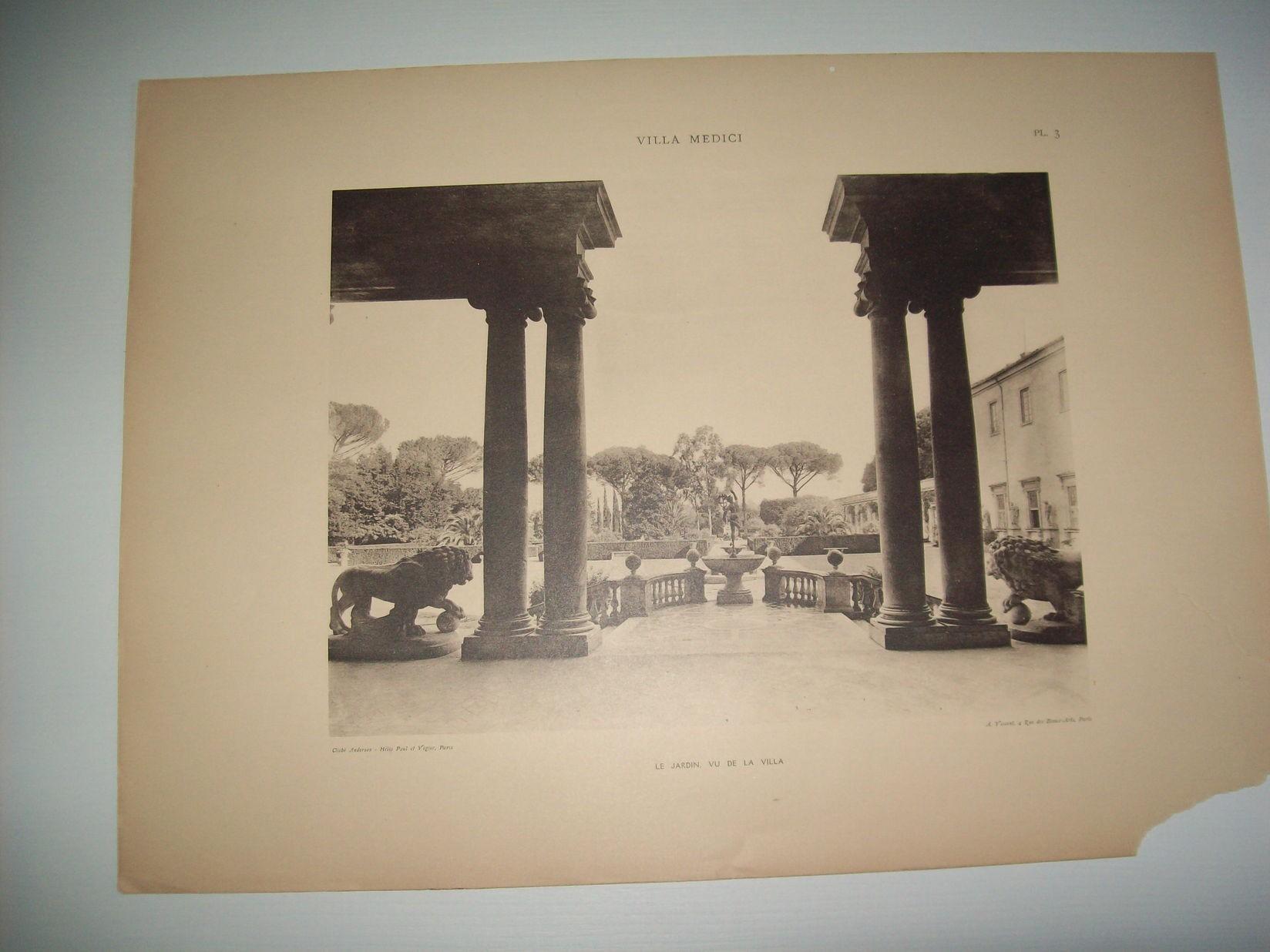 Lamina 1123: VILLA MEDICIS. LE JARDIN VU DE LA VILLA