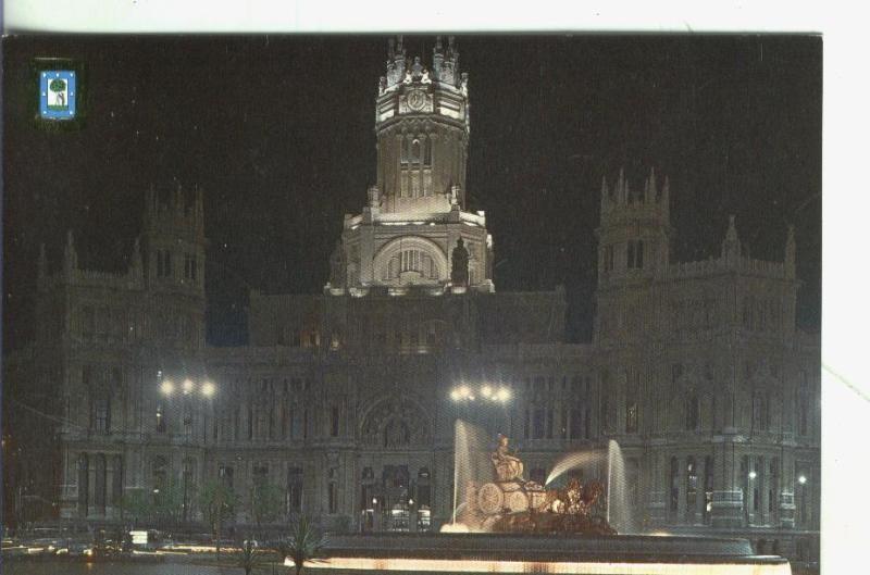 Postal: Madrid: La Cibeles y Palacio de Comunicaciones