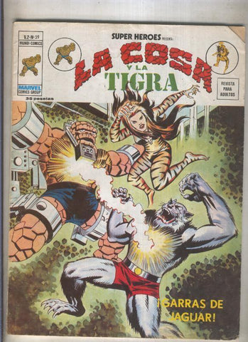 Super Heroes volumen 2 numero 059: La Cosa y La Tigra (numerado 2 en trasera)