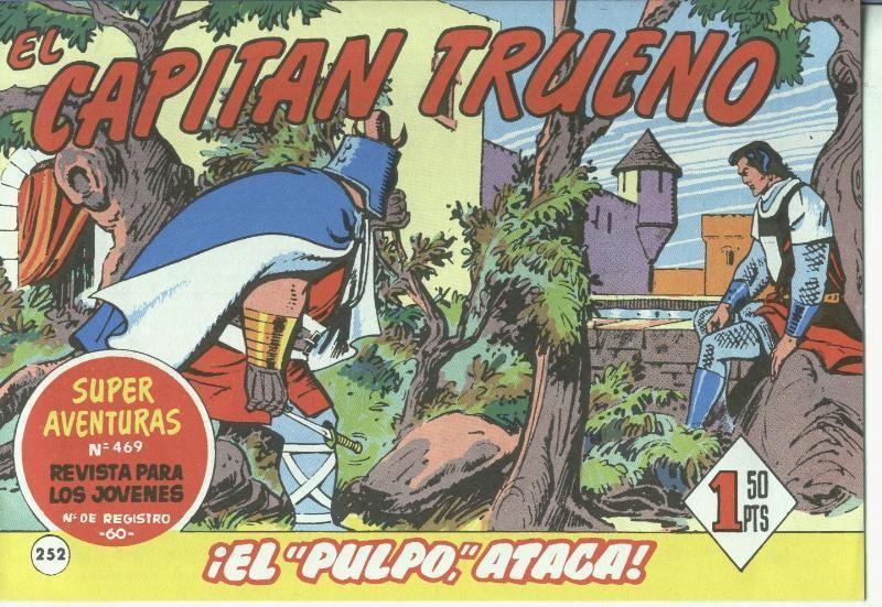 El Capitan trueno facsimil numero 252: El Pulpo ataca