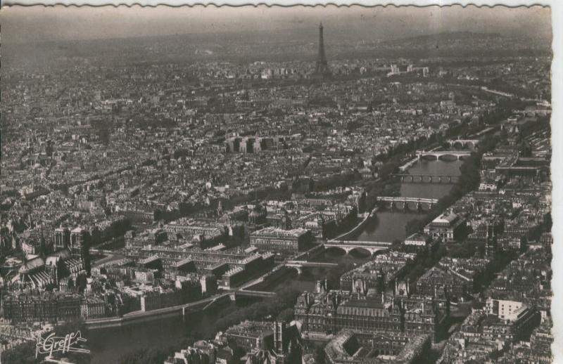 Postal 010372: Vista aerea de Paris