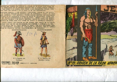 Jeronimo de Galaor numero 19: Origen de la raza apache (numerado 1 en trasera)