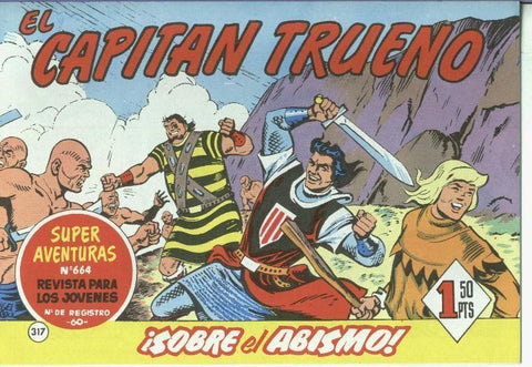 El Capitan trueno facsimil numero 317: Sobre el abismo