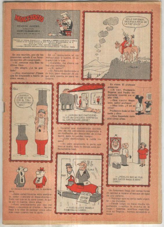 Mortadelo revista semanal numero 006  (aviejado y le falta la cubierta)