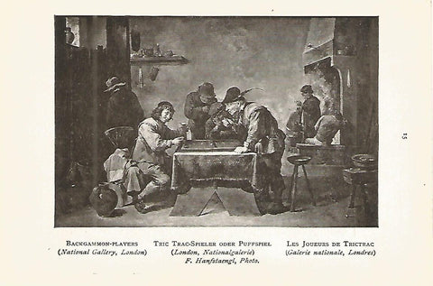 Lamina 530: TENIERS el Joven. Los jugadores de Trictrac