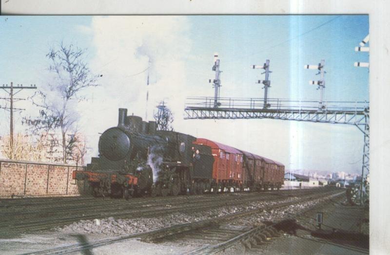 Postal 010978: Tren de mercancias con locomotora vapor serie 230/2075-2134