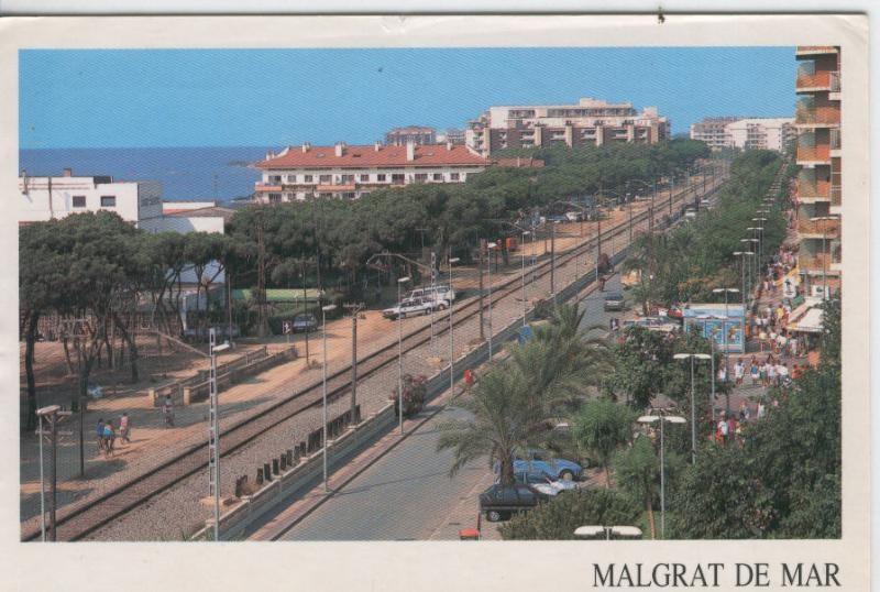 Postal 7413 : Via ferroviaria de Malgrat de Mar