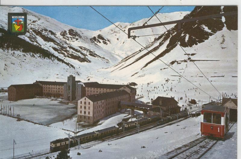 Postal 008235: Valle y santuario de Nuria, Pirineo catalan