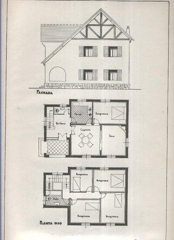 Planos modernos de Villas y Chalets modelo numero 43