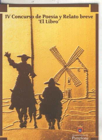 Postal 005805 : Publicitaria IV concurso poesia y relato breve El Libro, Pamplona