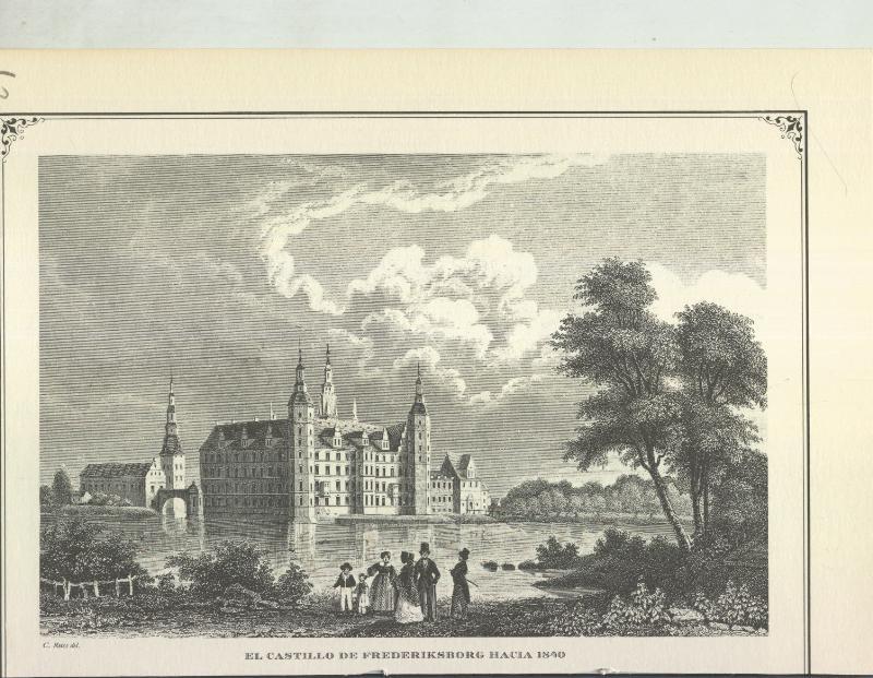 Lamina 29: El castillo de Frederiksborg hacia 1840