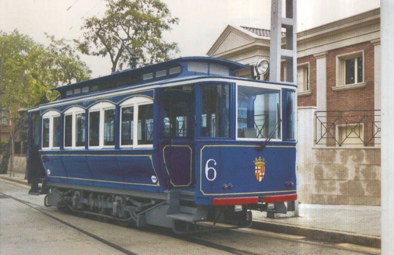 Postal 010915: Tranvia Azul numero 6 linea del Tibidabo,Barcelona en 2006