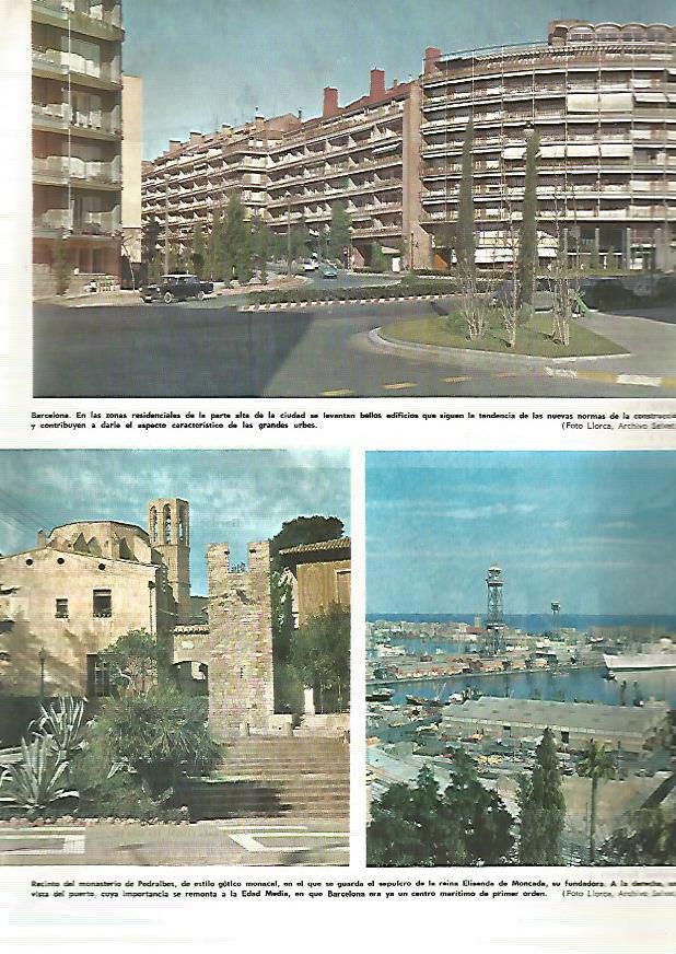 LAMINA MONITOR 0405: PUERTO MONASTERIO DE PEDRALBES Y ZONA RESIDENCIAL DE BARCELONA