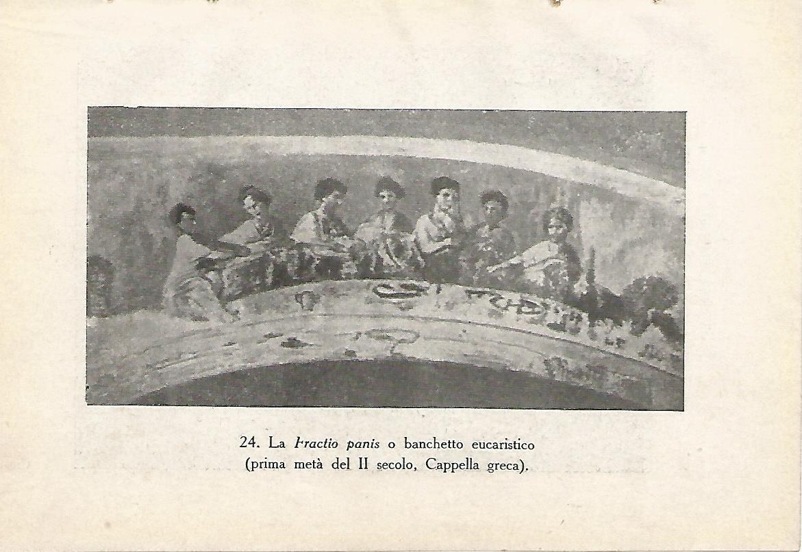 Lamina 451: CATACUMBAS DE ROMA. El banquete eucaristico. Capilla griega