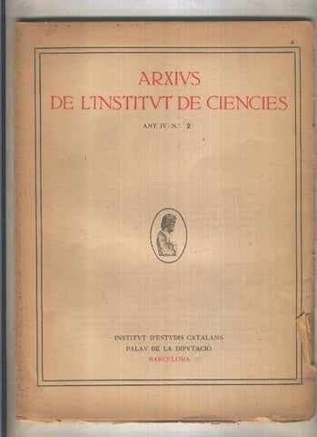 Arxivs de L,institut de ciencies numero 2, any IV