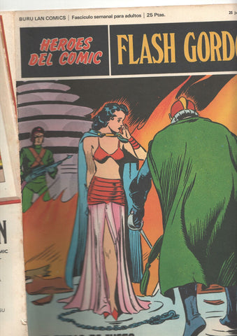 Flash Gordon de Burulan numero 007 (numerado 2 en trasera): El anillo de fuego