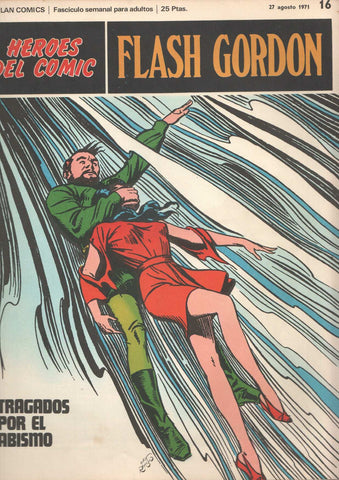 Flash Gordon de Burulan numero 016: Tragados por el abismo (numerado 1 en trasera)