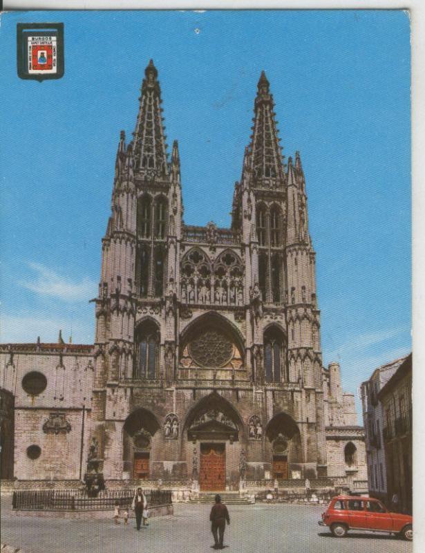 Postal 008780: Plaza Santa Maria y Catedral de Burgos