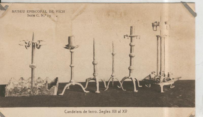 Postal 010246: Vich: museo episcopal: Candelers de ferro