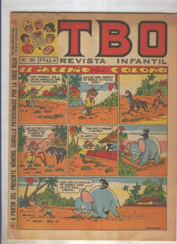 TBO numero 702: El ingenio del colono (Moreno), (numerado 1 en trasera)