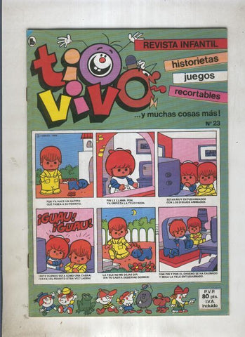 Tio Vivo tercera epoca (1985) numero 23 (numerado 1 en trasera)