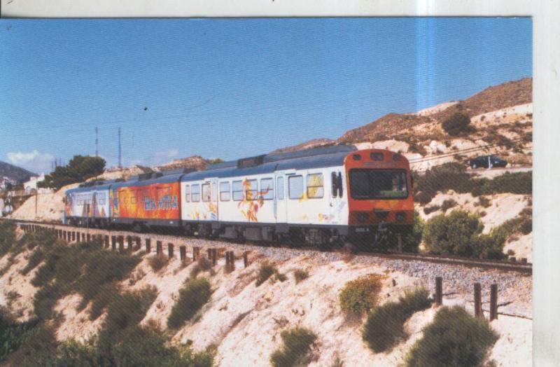 Postal 010962: Automotor MAN ex FGC linea Altea-Alicante en 2000
