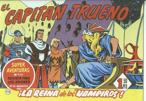 El Capitan trueno facsimil numero 215: la reina de los vampiros
