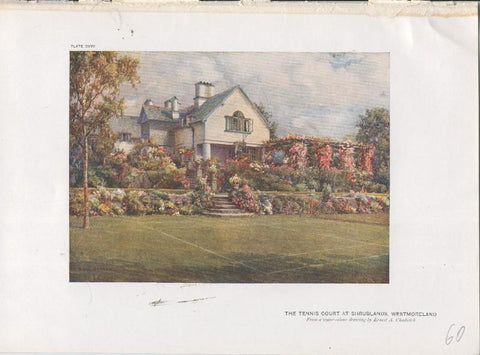 Jardines ingleses lamina 60: The Tennis Court at Shrublands, Westmoreland