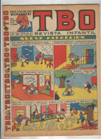 TBO numero 769: Nueva atraccion (Blanco), (numerado 1 en trasera)