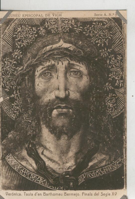 Postal 010232: Vich: museo episcopal: Veronica, taula de Barthome Bermejo