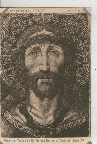 Postal 010232: Vich: museo episcopal: Veronica, taula de Barthome Bermejo