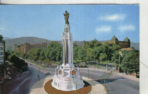 Postal 4128 : Bilbao: Plaza y monumento del Sagrado Corazon