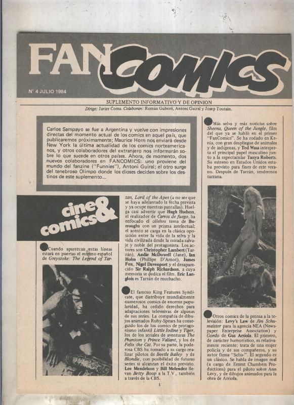 Fanzine: Fan Comics numero 4-julio 1984