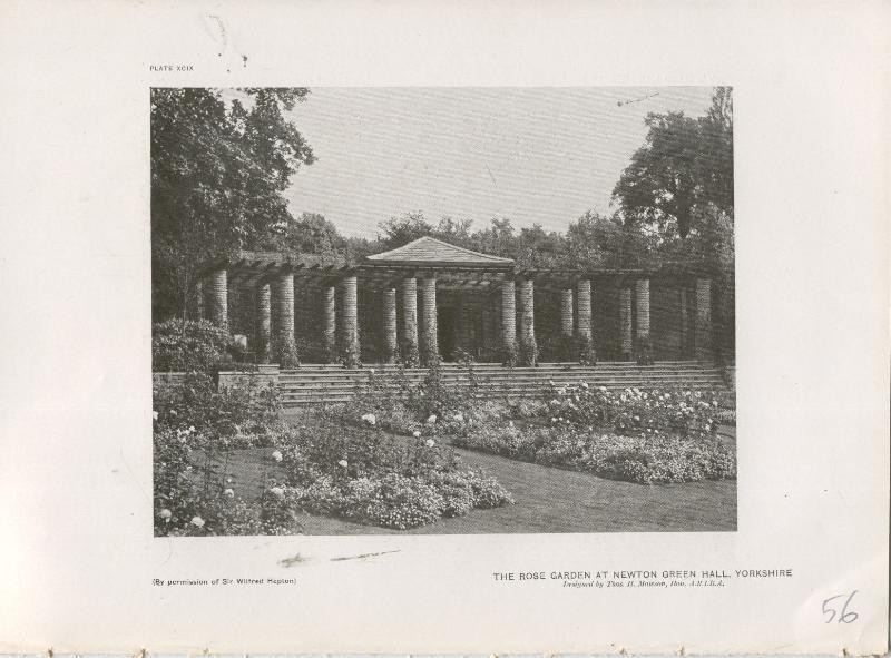 Jardines ingleses lamina 56: The Rose Garden at Newton Green Hall, Yorkshire