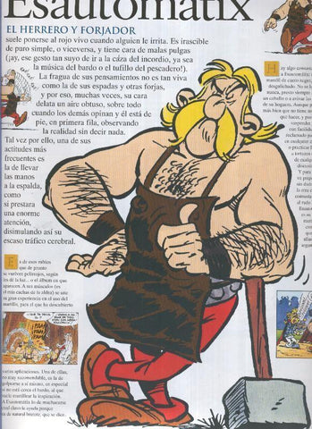 Poster-Ficha Asterix: Quien es quien: Esautomatix, el herrero