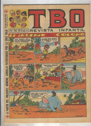 TBO numero 702: El ingenio del colono (Moreno), (numerado 2 en trasera)