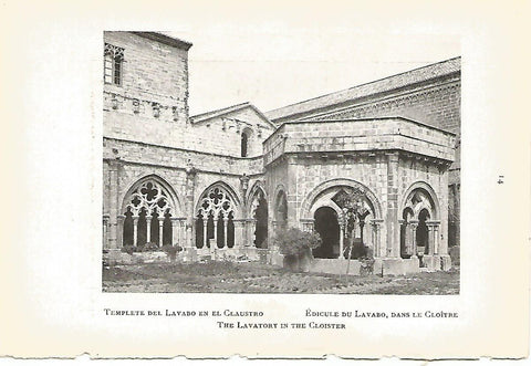 Lamina 576: MONASTERIO DE POBLET. Templete del lavabo en el claustro