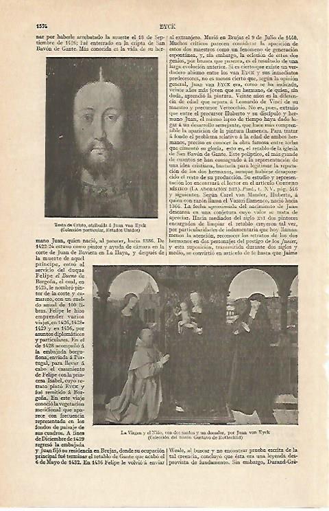 LAMINA ESPASA 16472: Obras de Juan Van Eyck