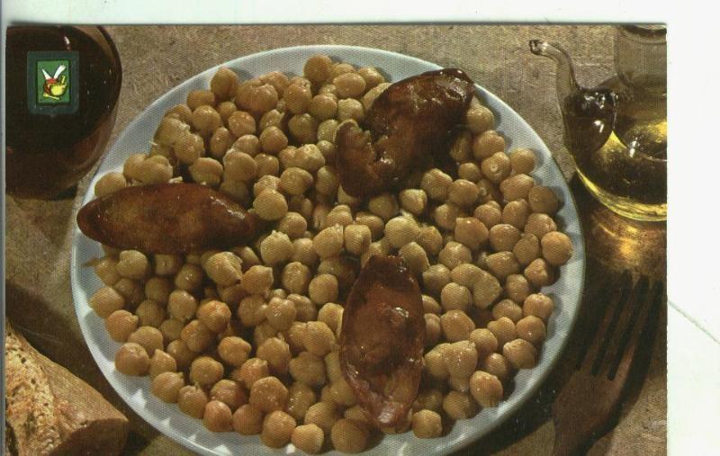 Postal: Platos tipicos: Garbanzos con chorizos