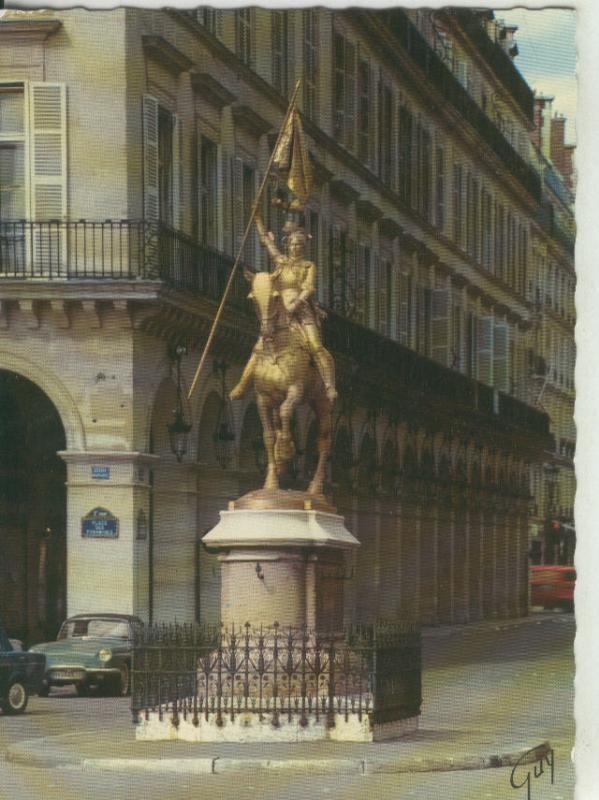 Postal 008347: Estatua de Juana de Arcos en Paris