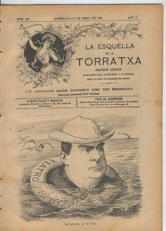 La esquella de la Torratxa numero 0849 del 19.4.1895