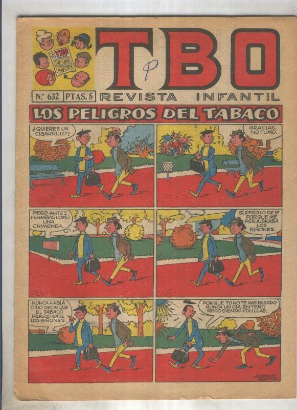 TBO numero 632: Los peligros del tabaco (Salvador Mestre), (numerado 3 en trasera)