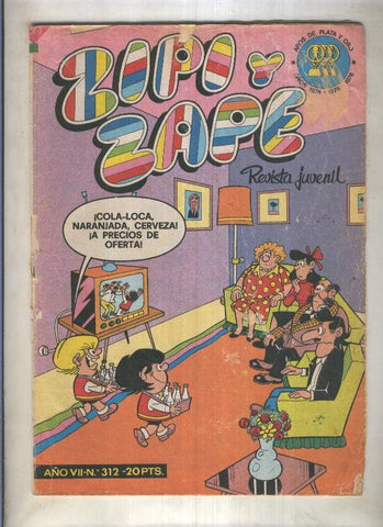 Zipi y Zape semanal numero 312 (numerado 2 en trasera)