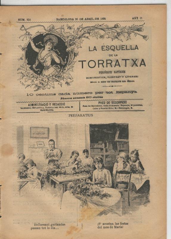 La esquella de la Torratxa numero 0850 del 26.4.1895