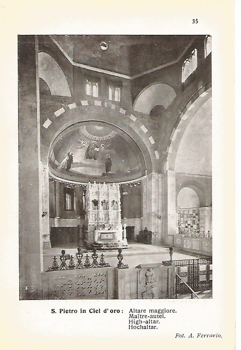 Lamina 661: PAVIA. Iglesia de San Pietro in Ciel d Oro. Altar Mayor