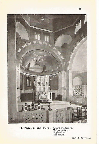 Lamina 661: PAVIA. Iglesia de San Pietro in Ciel d Oro. Altar Mayor