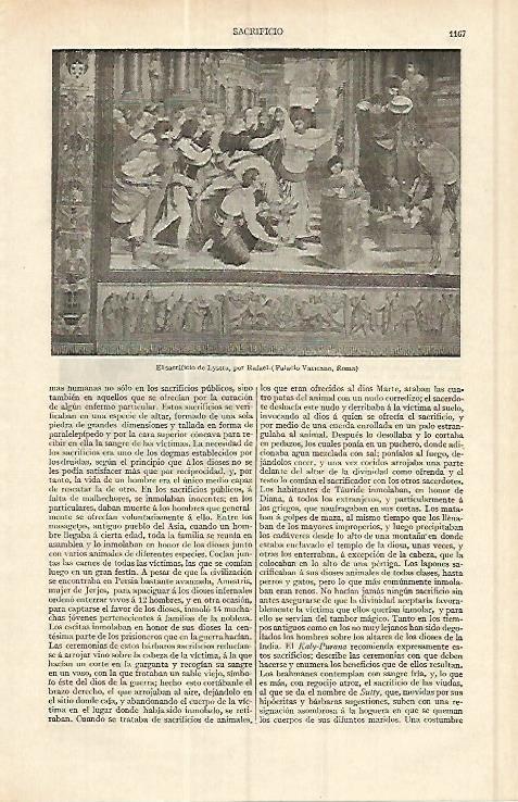 LAMINA ESPASA 17131: El sacrificio de Lystra por Rafael